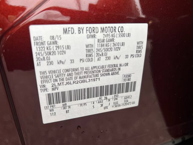 Used 2016 Lincoln MKX Reserve w/ Climate Package FWD image 39