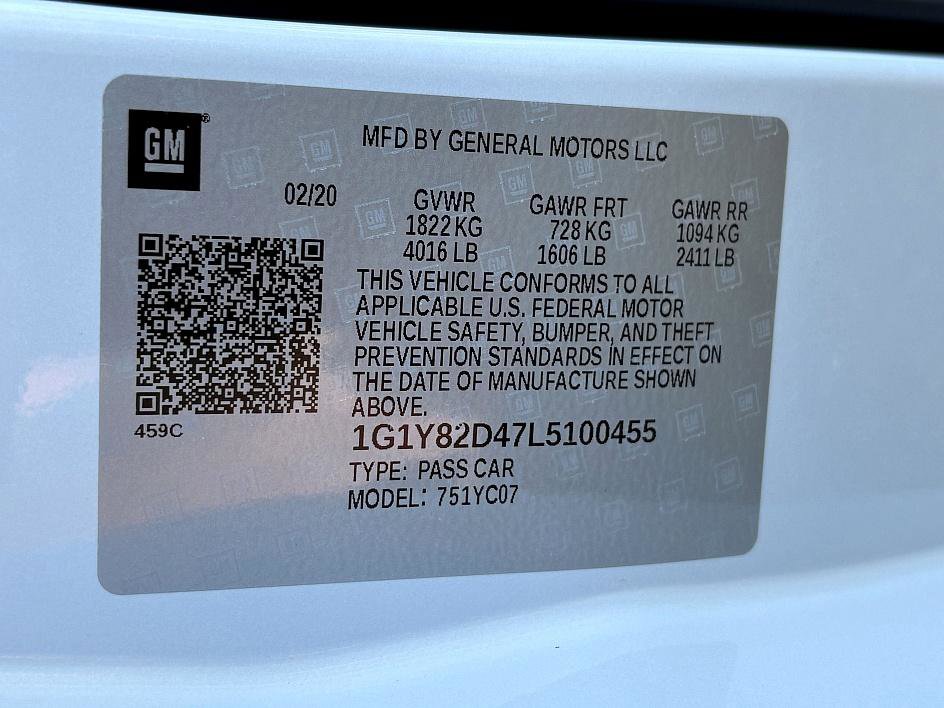 Used 2020 Chevrolet Corvette Stingray Premium Cpe w/ 3LT Preferred Equipment Group image 23