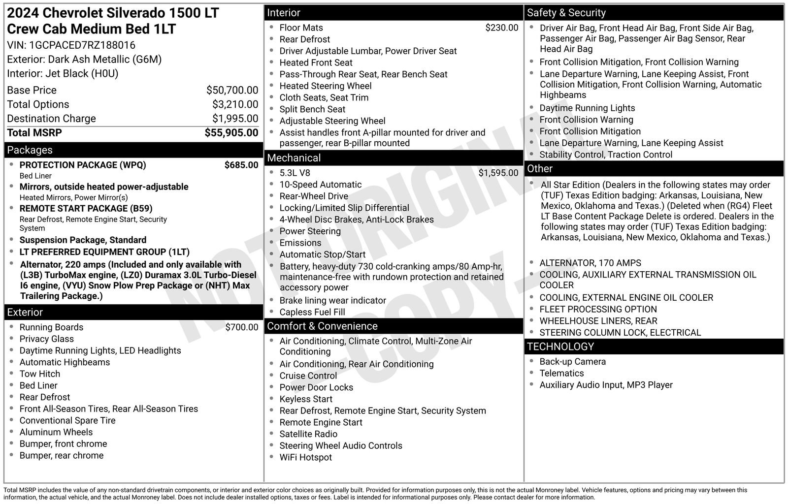 Used 2024 Chevrolet Silverado 1500 LT w/ Protection Package RWD image 9