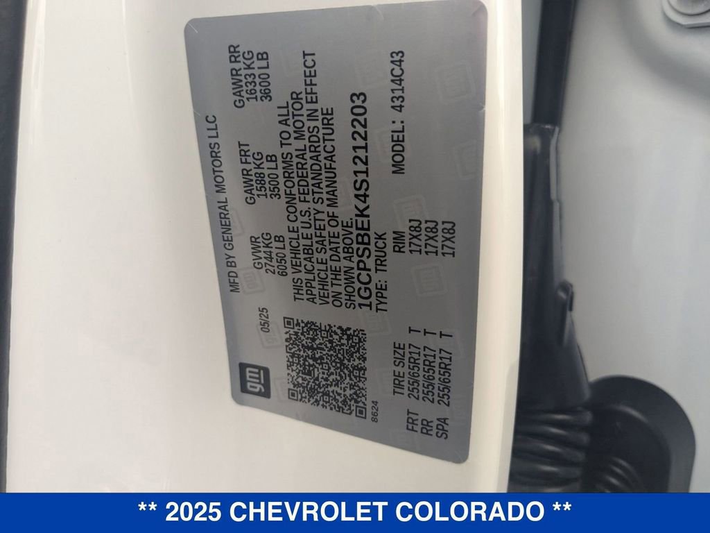New 2025 Chevrolet Colorado W/T w/ Advanced Trailering Package image 42