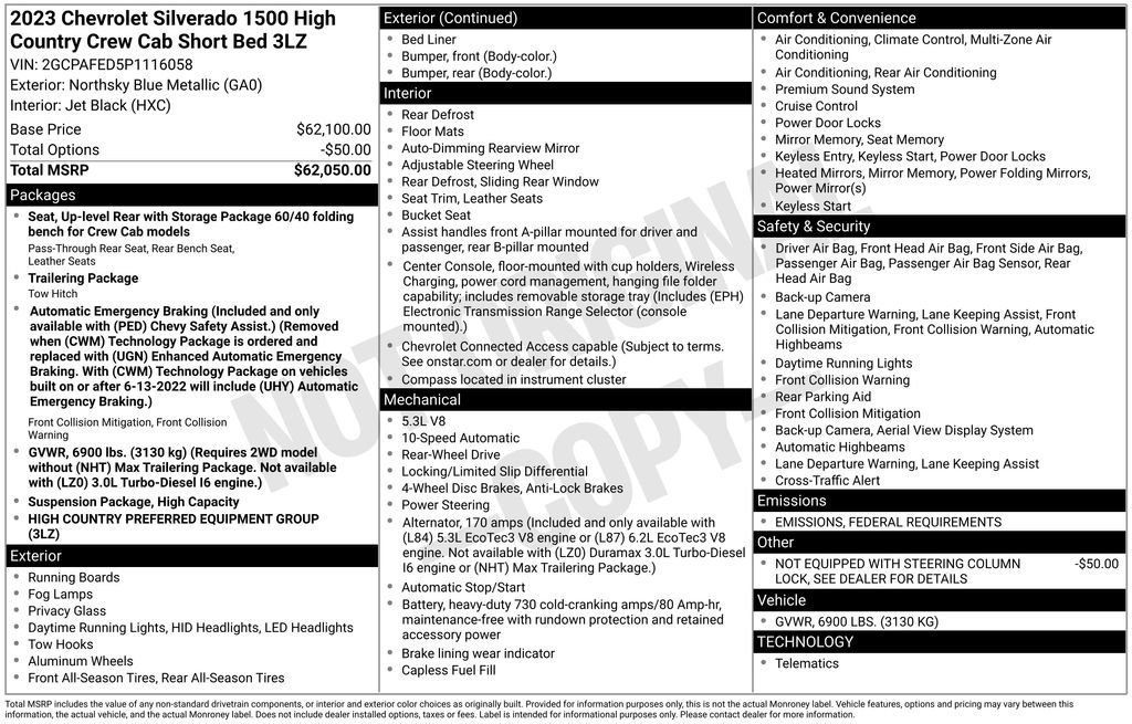 Used 2023 Chevrolet Silverado 1500 High Country image 6