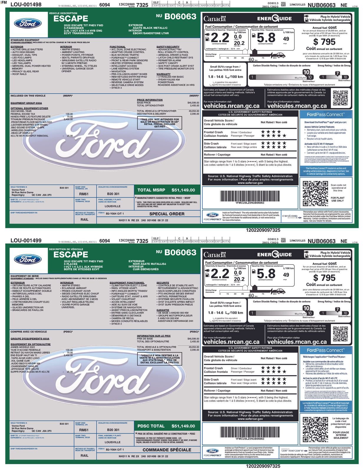 Used 2022 Ford Escape Titanium w/ Titanium Premium Package image 60