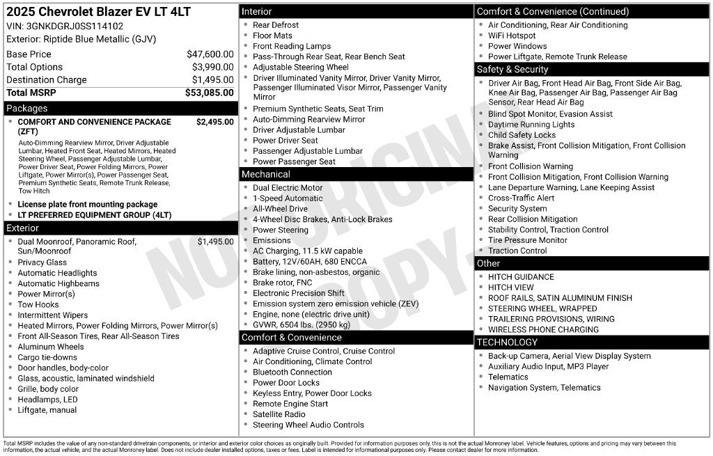 New 2025 Chevrolet Blazer EV LT AWD/4WD image 23