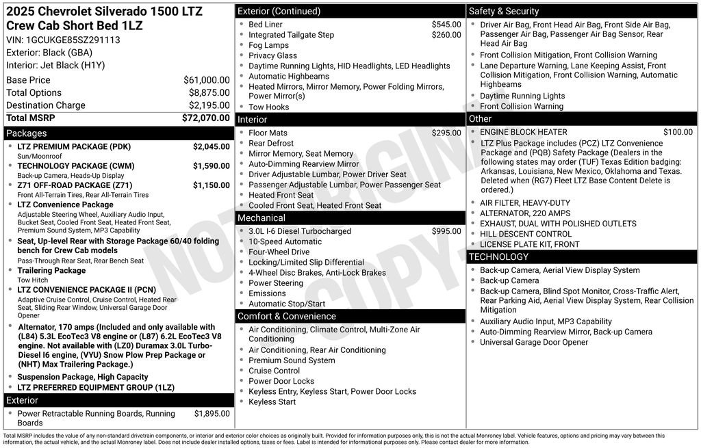 Used 2025 Chevrolet Silverado 1500 LTZ w/ LTZ Premium Package AWD/4WD image 14