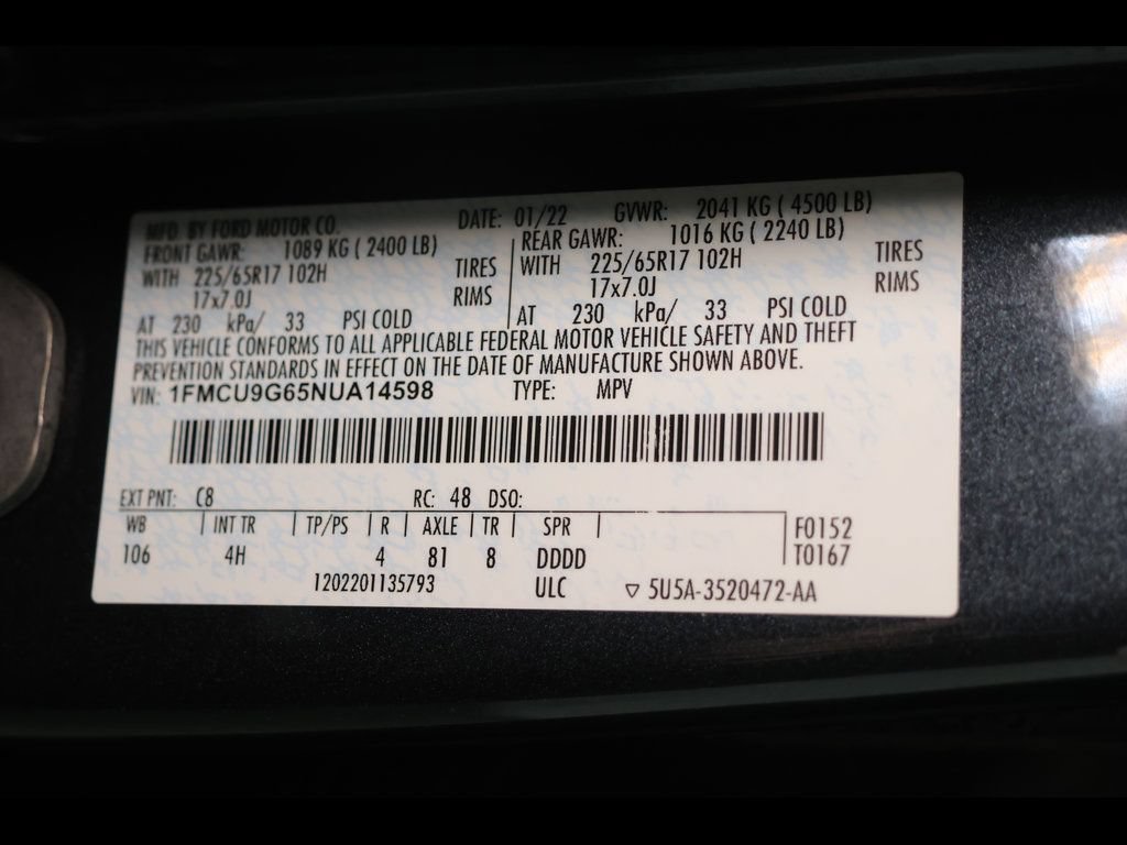 Used 2022 Ford Escape SE w/ Cold Weather Package AWD/4WD image 29