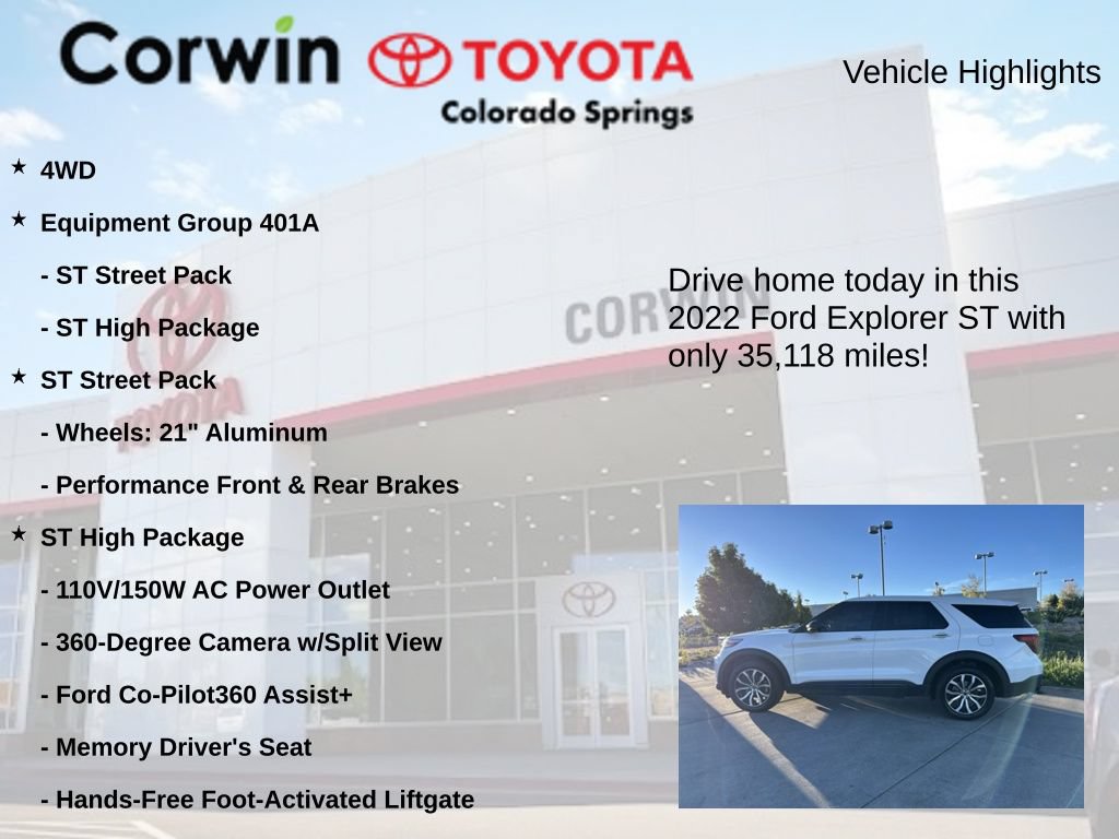 Used 2022 Ford Explorer ST w/ Technology Package AWD/4WD image 6