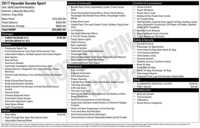 Used 2017 Hyundai Sonata Sport w/ Cargo Package image 10