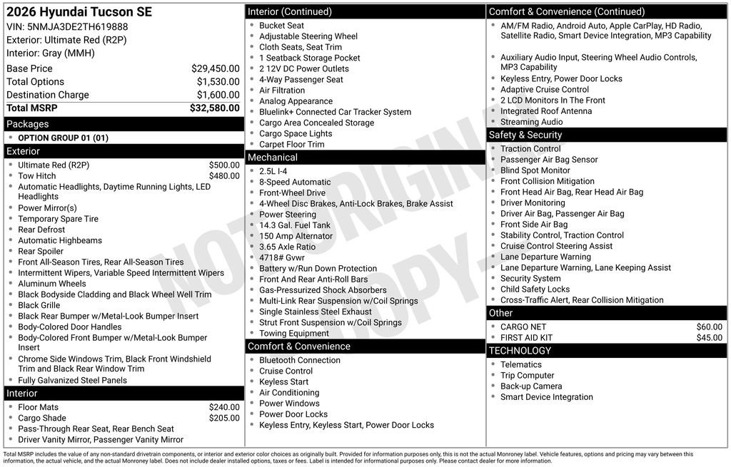 Certified 2026 Hyundai Tucson SE FWD image 31
