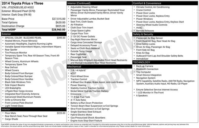 Used 2014 Toyota Prius V Three FWD image 13