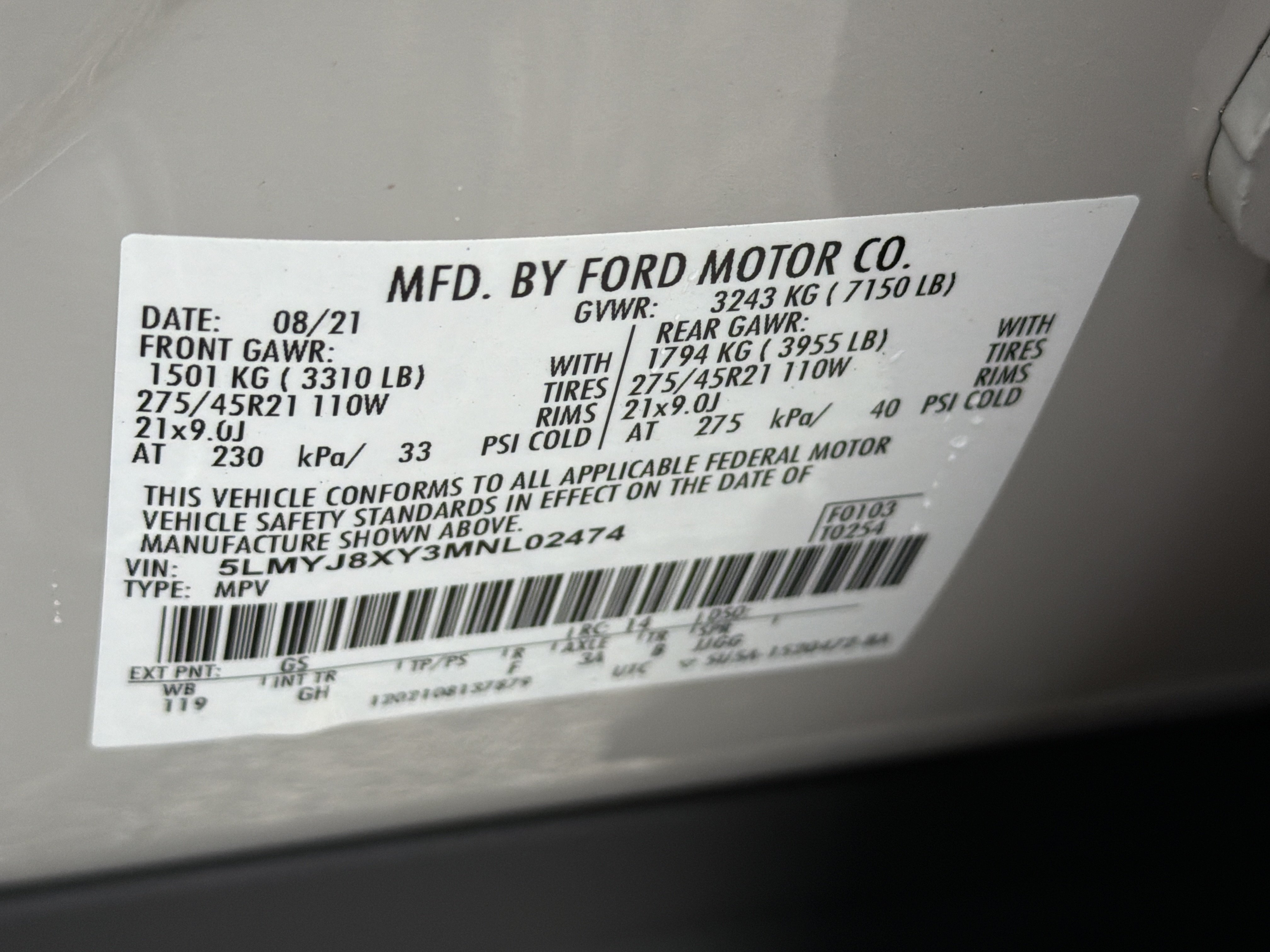 Used 2021 Lincoln Aviator Grand Touring AWD/4WD image 22