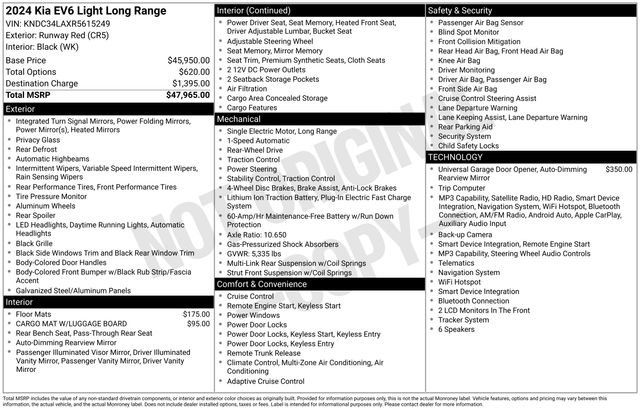 Certified 2024 Kia EV6 Light RWD image 15
