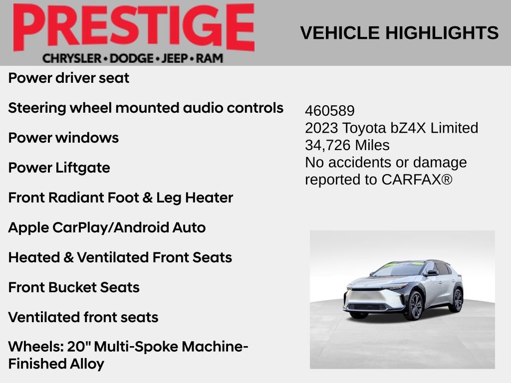 Used 2023 Toyota bZ4X FWD w/ Weather Package image 4