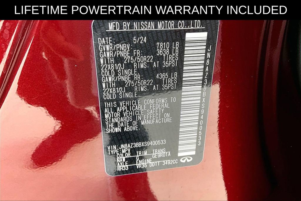 Certified 2025 INFINITI QX80 Luxe image 45