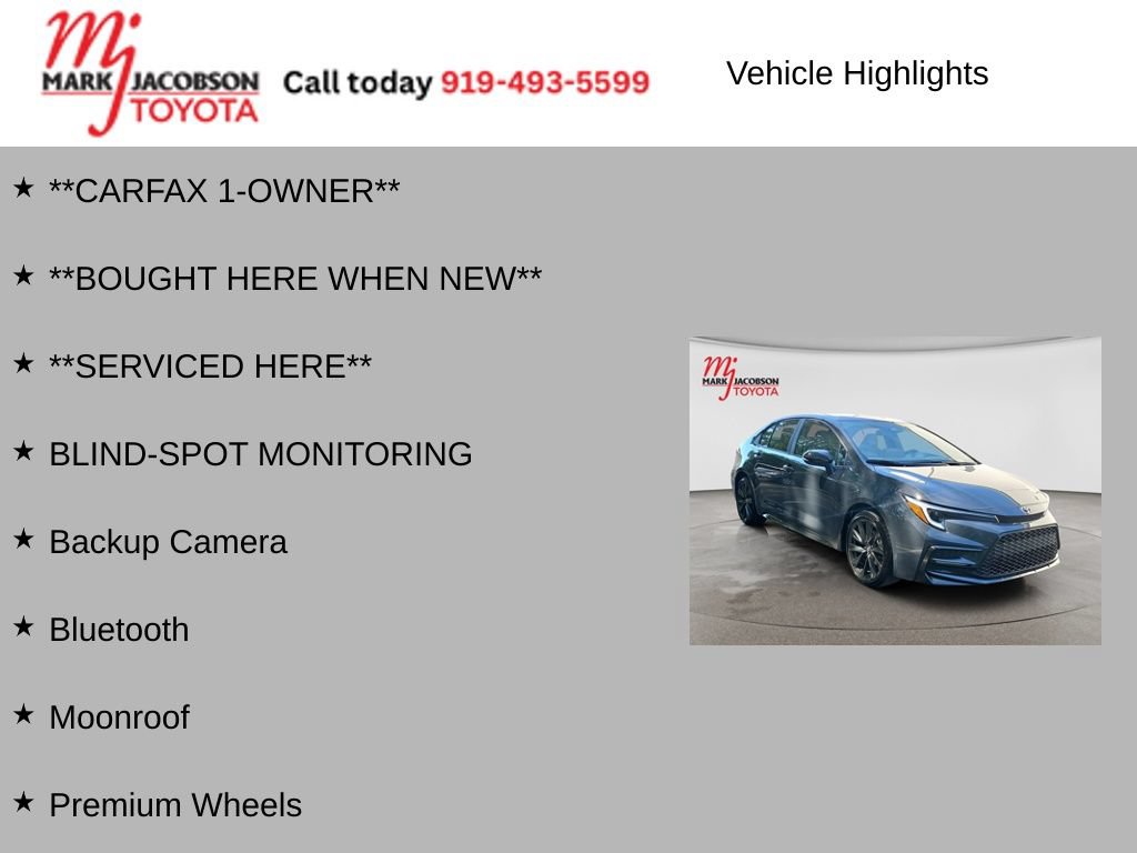 Used 2025 Toyota Corolla SE w/ SE Premium Package FWD image 6