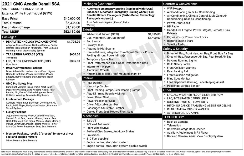 Used 2021 GMC Acadia Denali w/ Denali Technology Package image 27