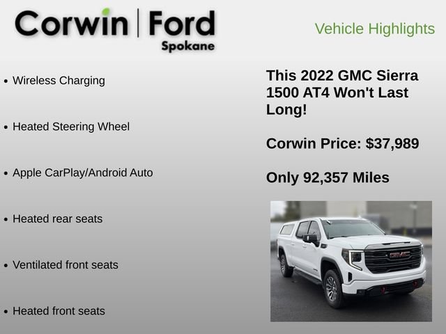 Used 2022 GMC Sierra 1500 AT4 w/ AT4 Premium Package AWD/4WD image 24