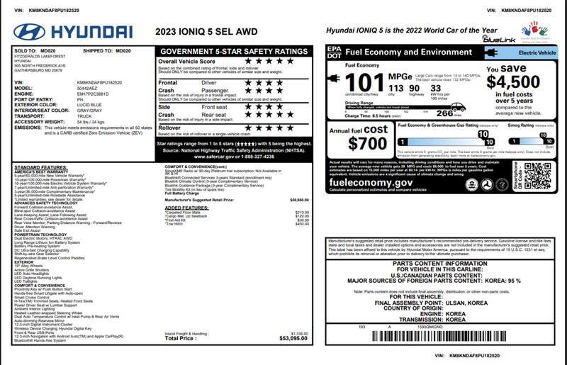 Used 2023 Hyundai Ioniq 5 SEL AWD/4WD image 3