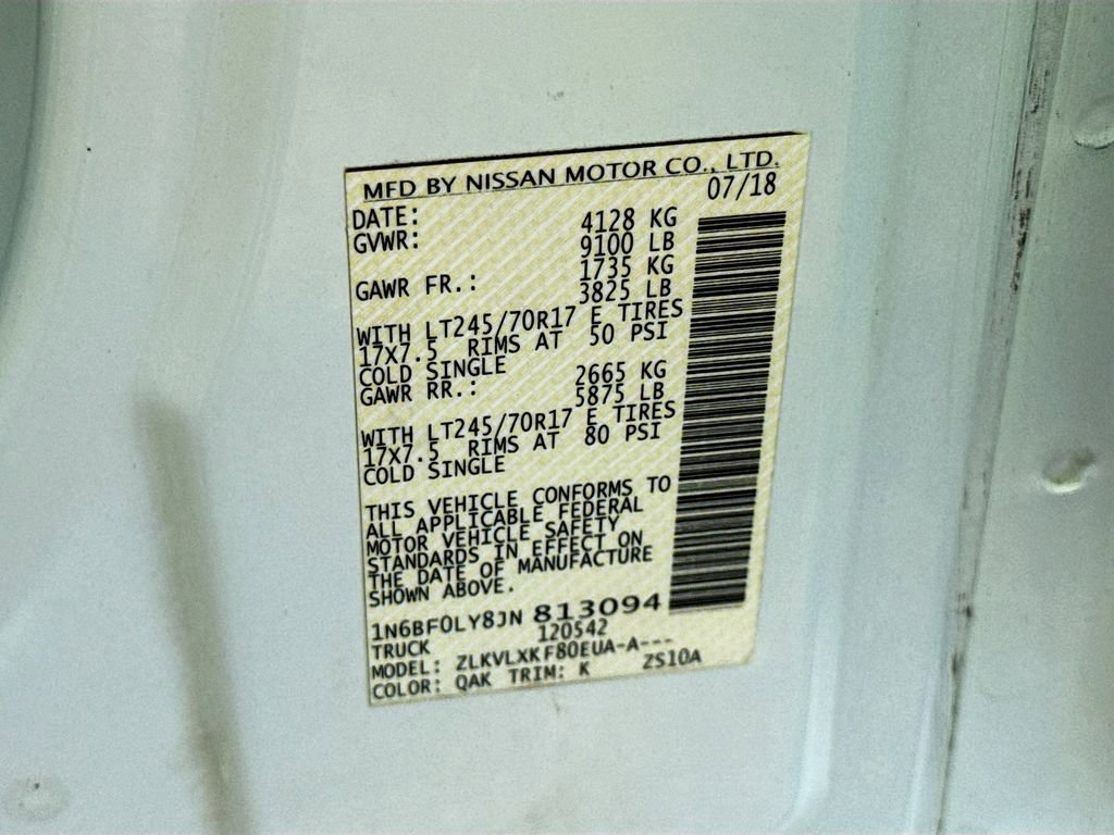 Used 2018 Nissan NV 2500 SV w/ Navigation Package image 33