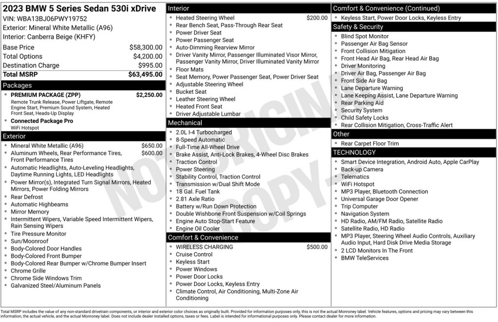 Certified 2023 BMW 530i xDrive w/ Premium Package AWD/4WD image 6