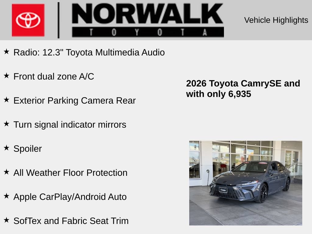 Certified 2026 Toyota Camry SE FWD image 10
