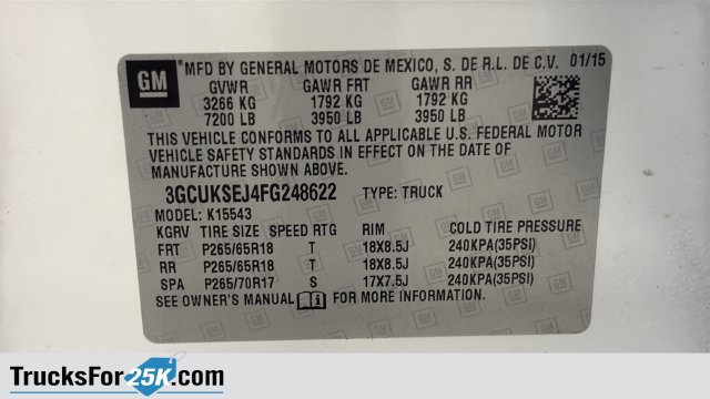 Used 2015 Chevrolet Silverado 1500 LTZ Z71 AWD/4WD image 26