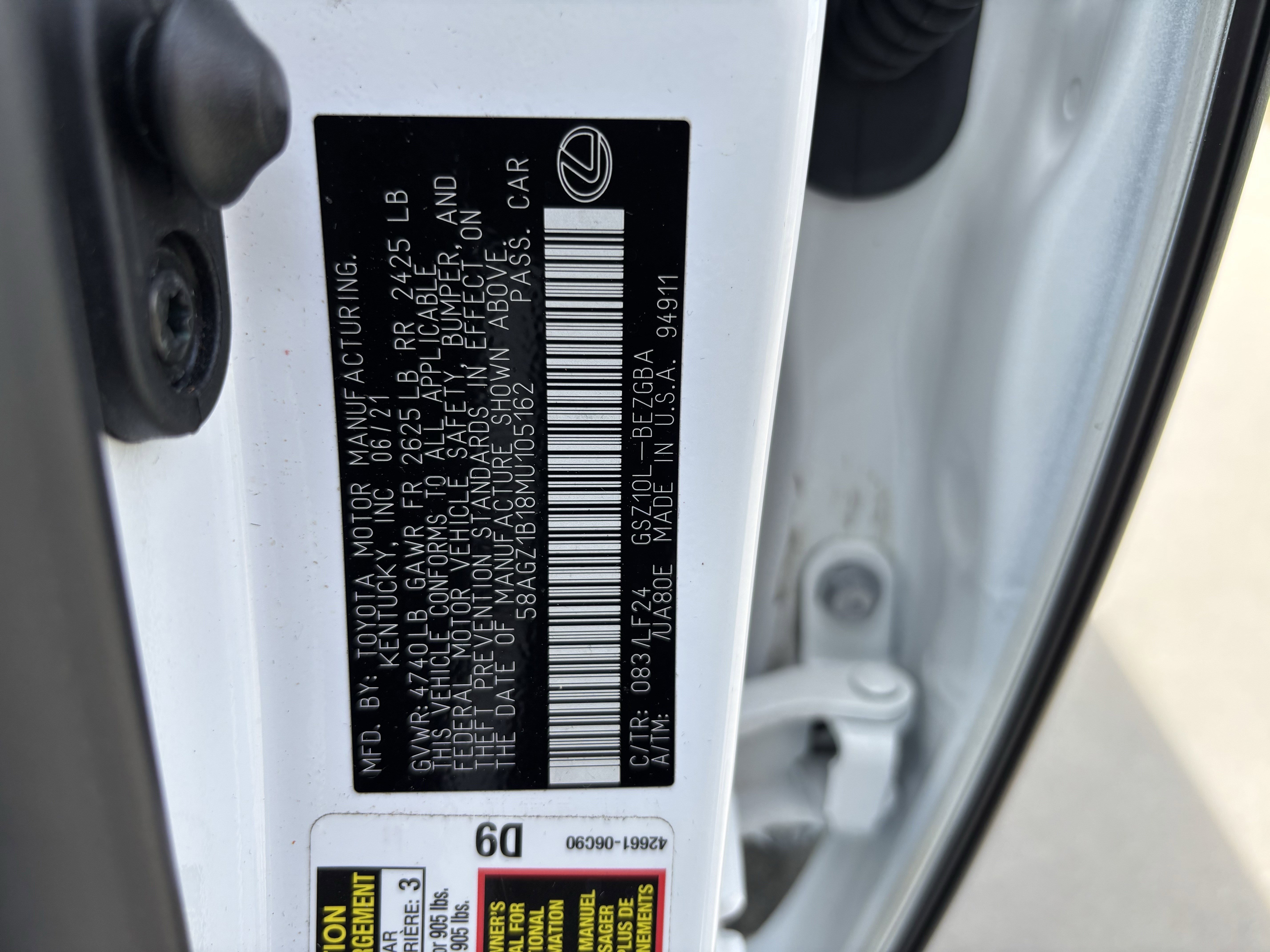 Used 2021 Lexus ES 350 F Sport w/ Accessory Package 2 image 37