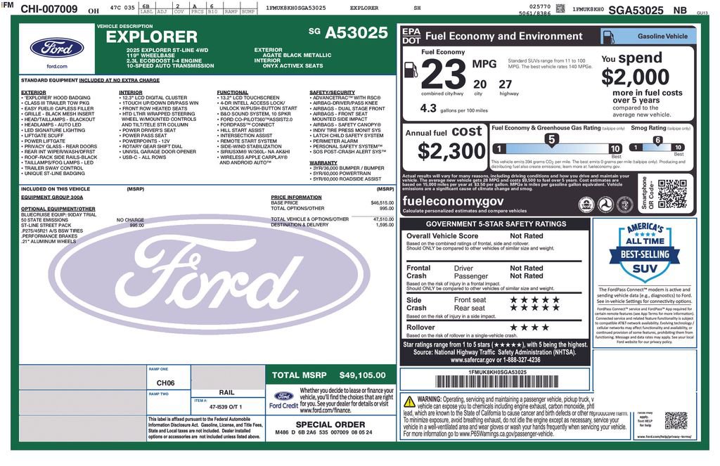 Used 2025 Ford Explorer ST-Line w/ ST-Line Street Pack image 3