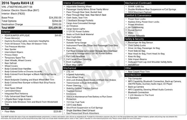 Certified 2016 Toyota RAV4 LE FWD image 29