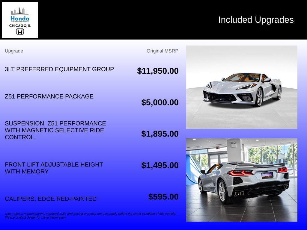 Used 2020 Chevrolet Corvette Stingray Premium Cpe w/ 3LT Preferred Equipment Group RWD image 10