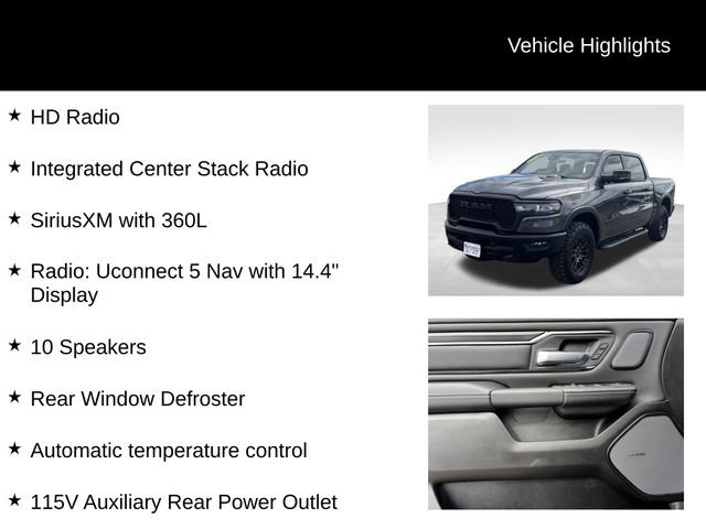 Used 2026 RAM 1500 Rebel w/ Rebel Level 2 Equipment Group image 15