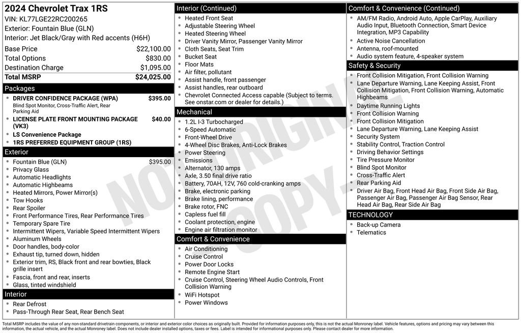 Used 2024 Chevrolet Trax RS w/ Driver Confidence Package image 28