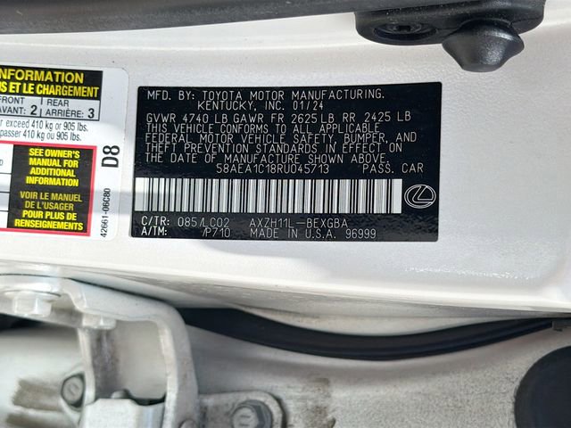 Used 2024 Lexus ES 300h w/ Technology Package FWD image 44