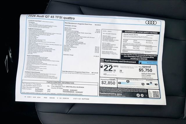 New 2026 Audi Q7 2.0T Premium image 13