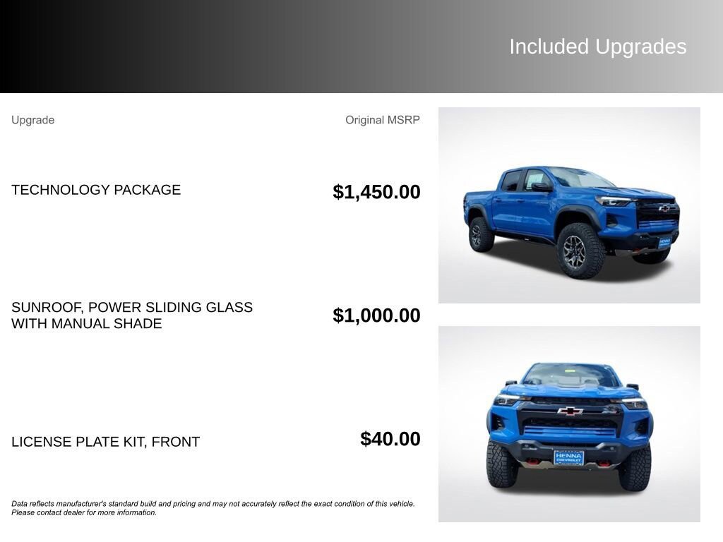 New 2026 Chevrolet Colorado ZR2 w/ Technology Package AWD/4WD image 3