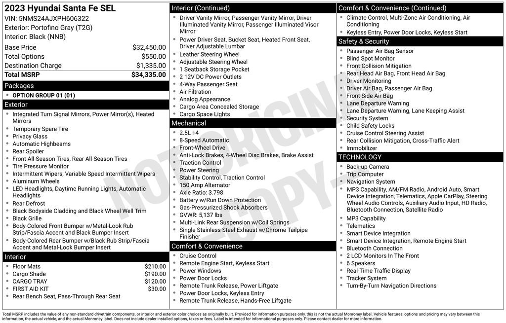 Certified 2023 Hyundai Santa Fe SEL FWD image 71