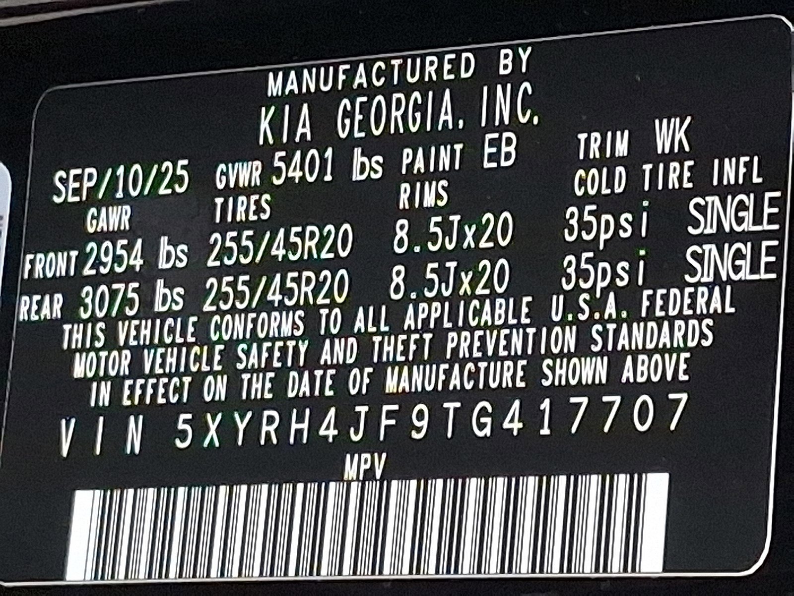 New 2026 Kia Sorento EX image 19