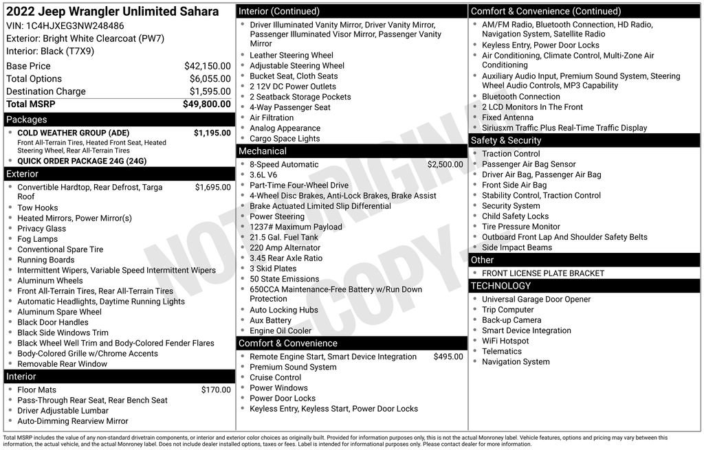 Certified 2022 Jeep Wrangler Unlimited Sahara w/ Cold Weather Group image 44