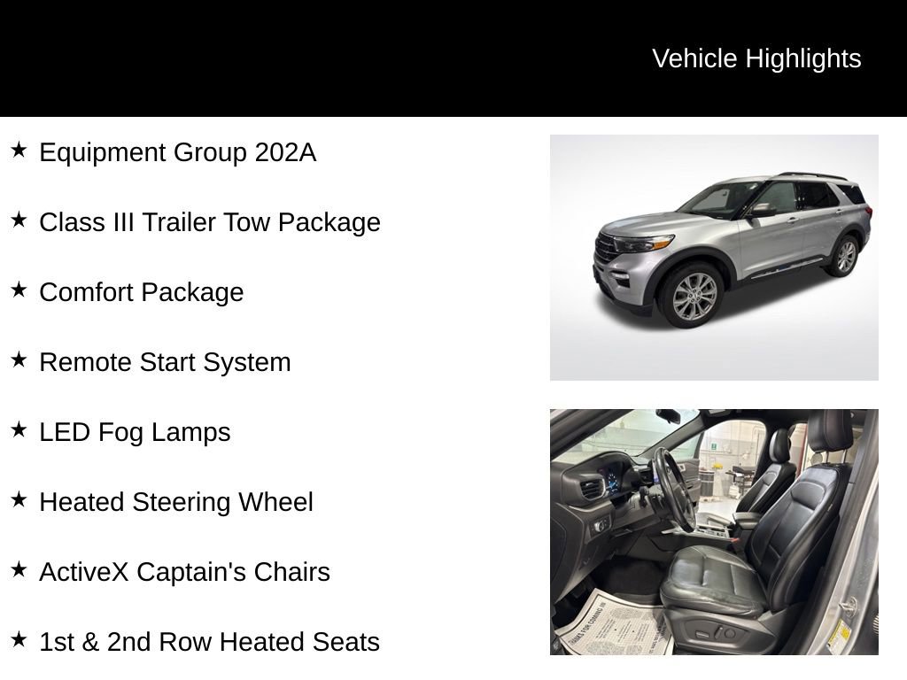 Used 2020 Ford Explorer XLT w/ Equipment Group 202A image 2