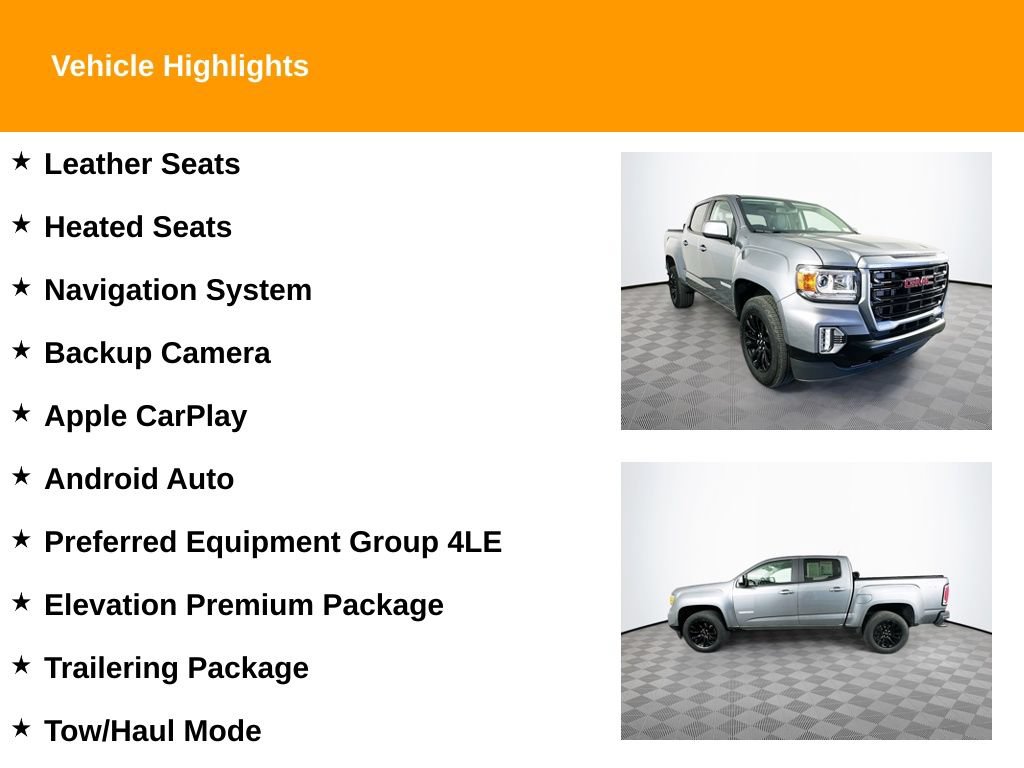 Used 2022 GMC Canyon Elevation w/ Elevation Premium Package AWD/4WD image 2