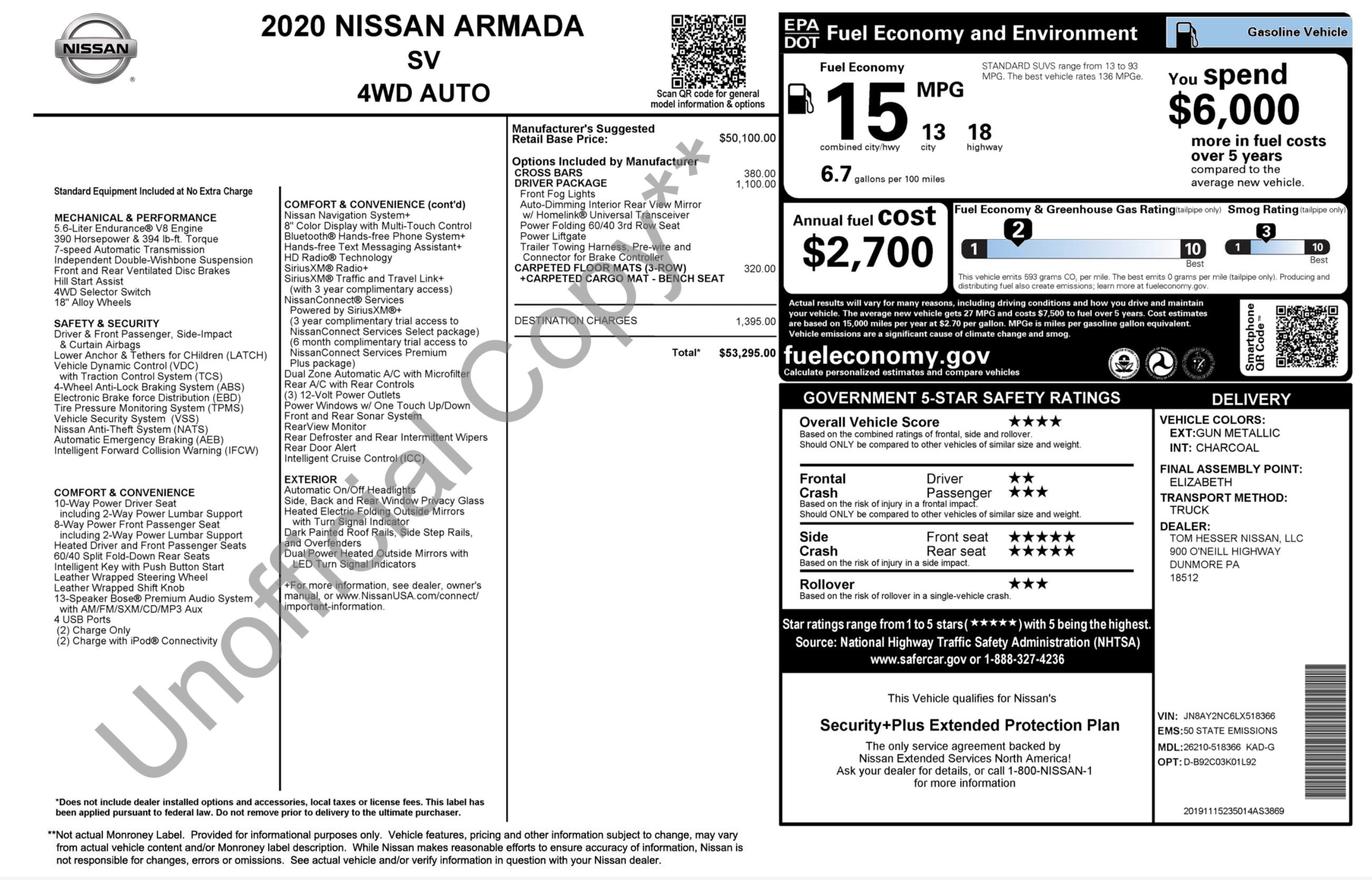 Used 2020 Nissan Armada SV w/ Driver Package AWD/4WD image 2