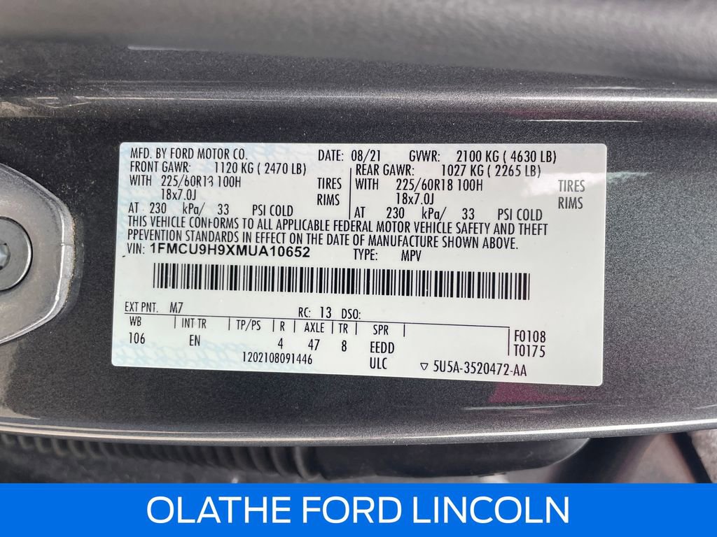 Certified 2021 Ford Escape SEL w/ Class II Trailer Tow Package image 27