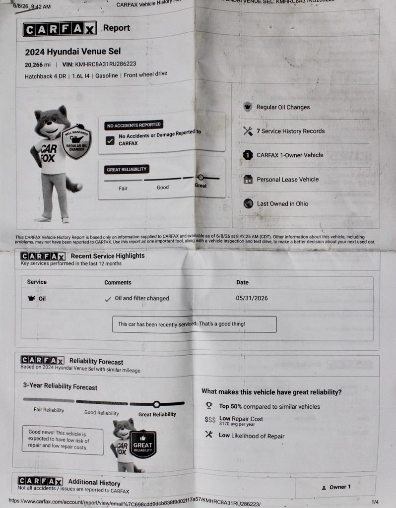 Certified 2024 Hyundai Venue SEL FWD image 5