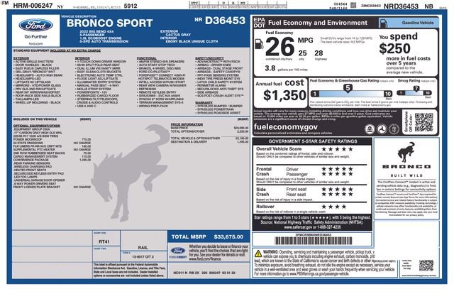 Used 2022 Ford Bronco Sport Big Bend w/ Convenience Package image 3