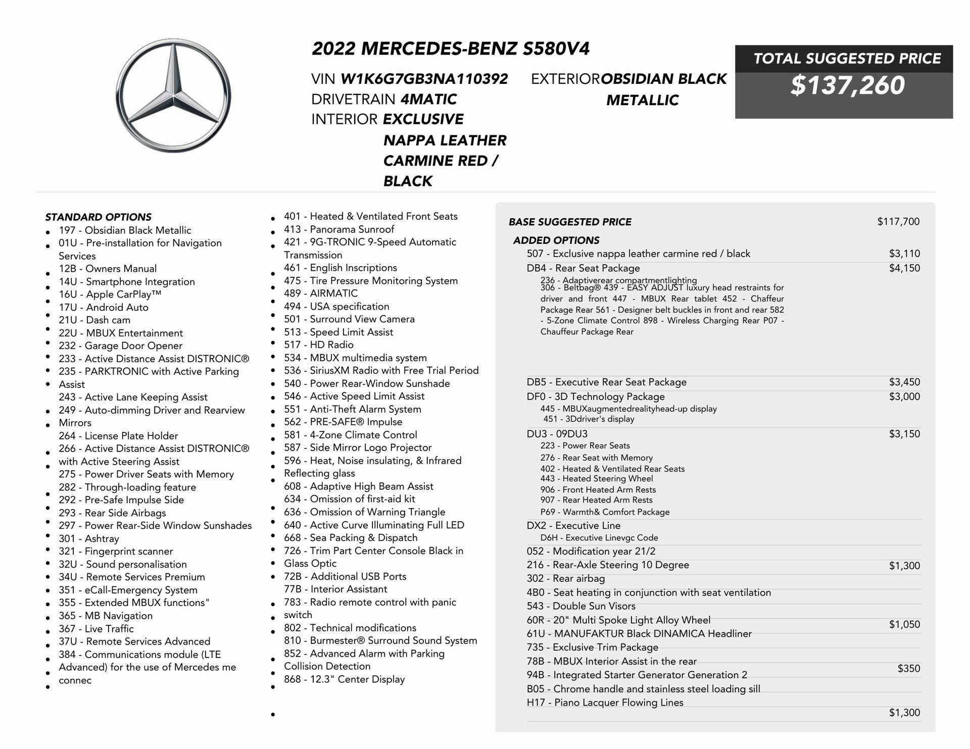 Used 2022 Mercedes-Benz S 580 4MATIC Sedan image 77