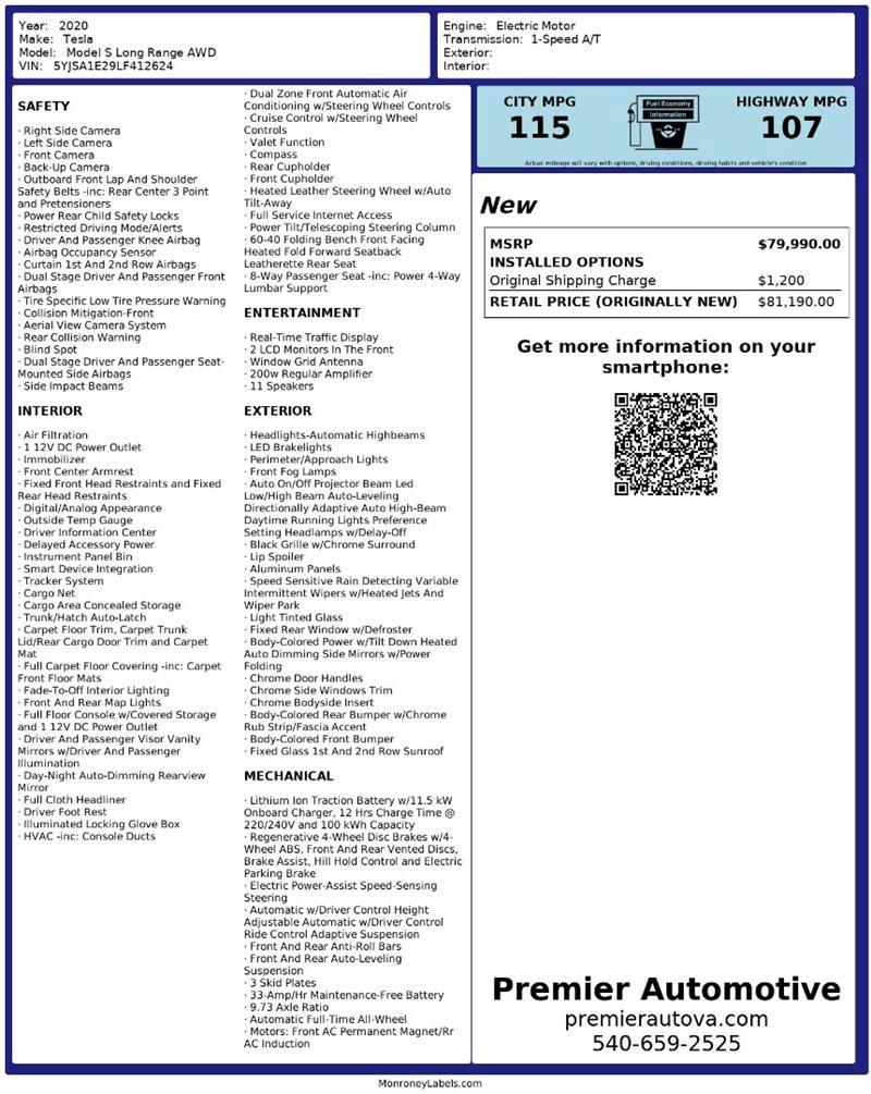 Used 2020 Tesla Model S Long Range image 2