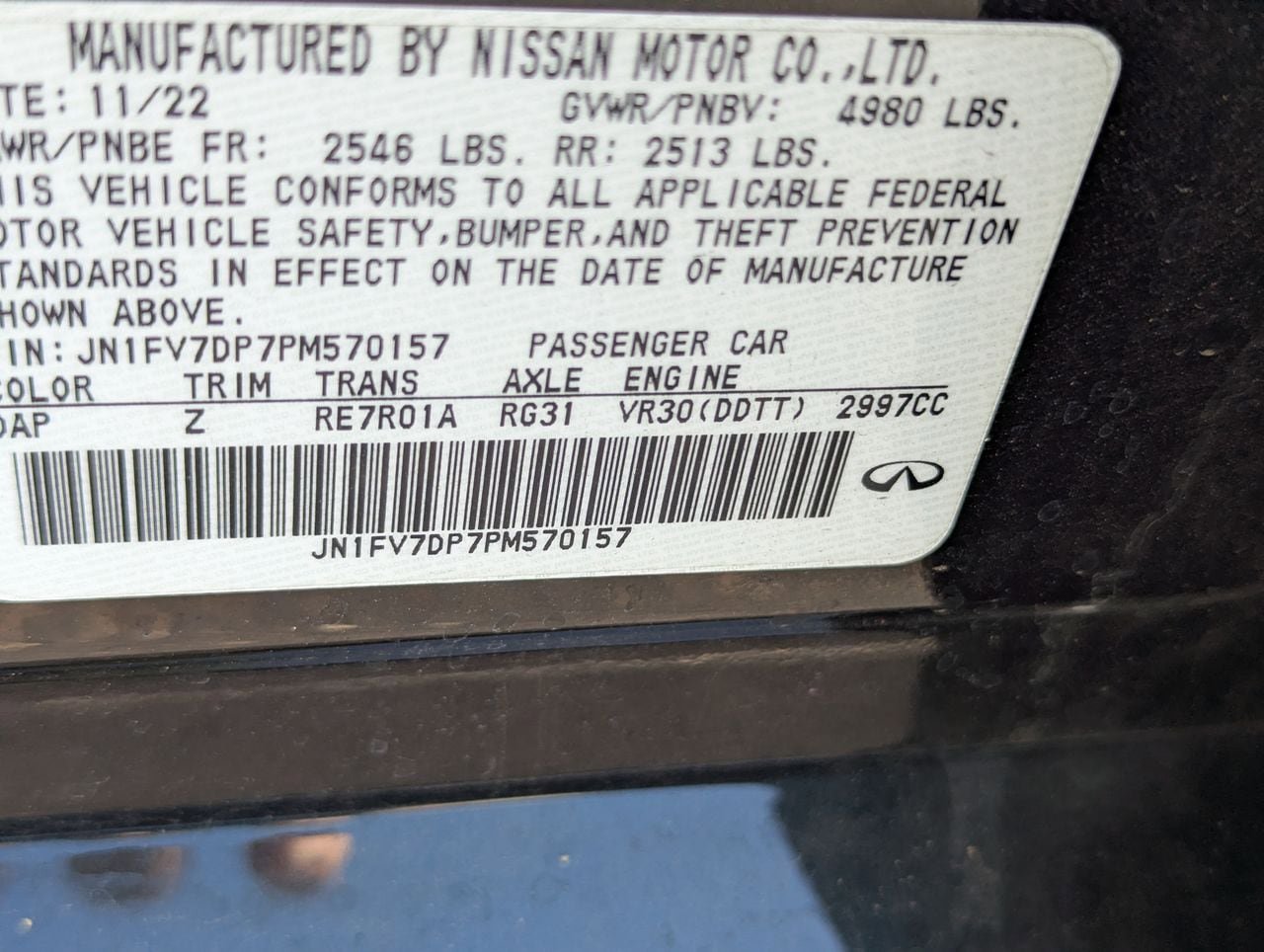 Certified 2023 INFINITI Q50 Red Sport 400 w/ Black Opal Edition RWD image 33