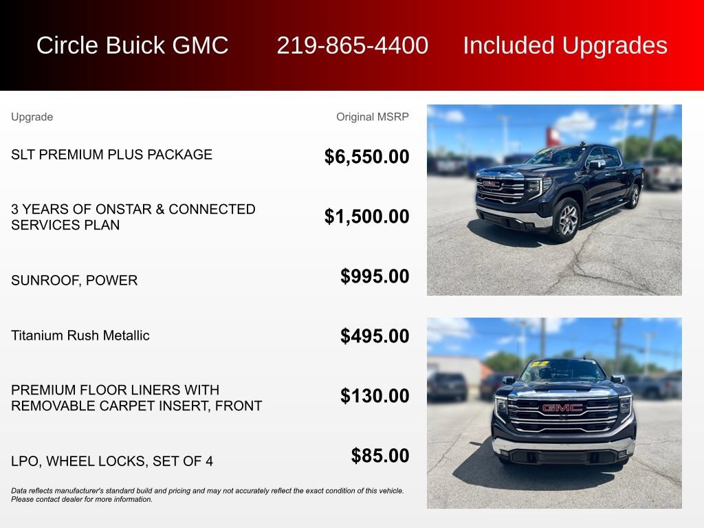 Used 2022 GMC Sierra 1500 SLT w/ SLT Premium Plus Package AWD/4WD image 3