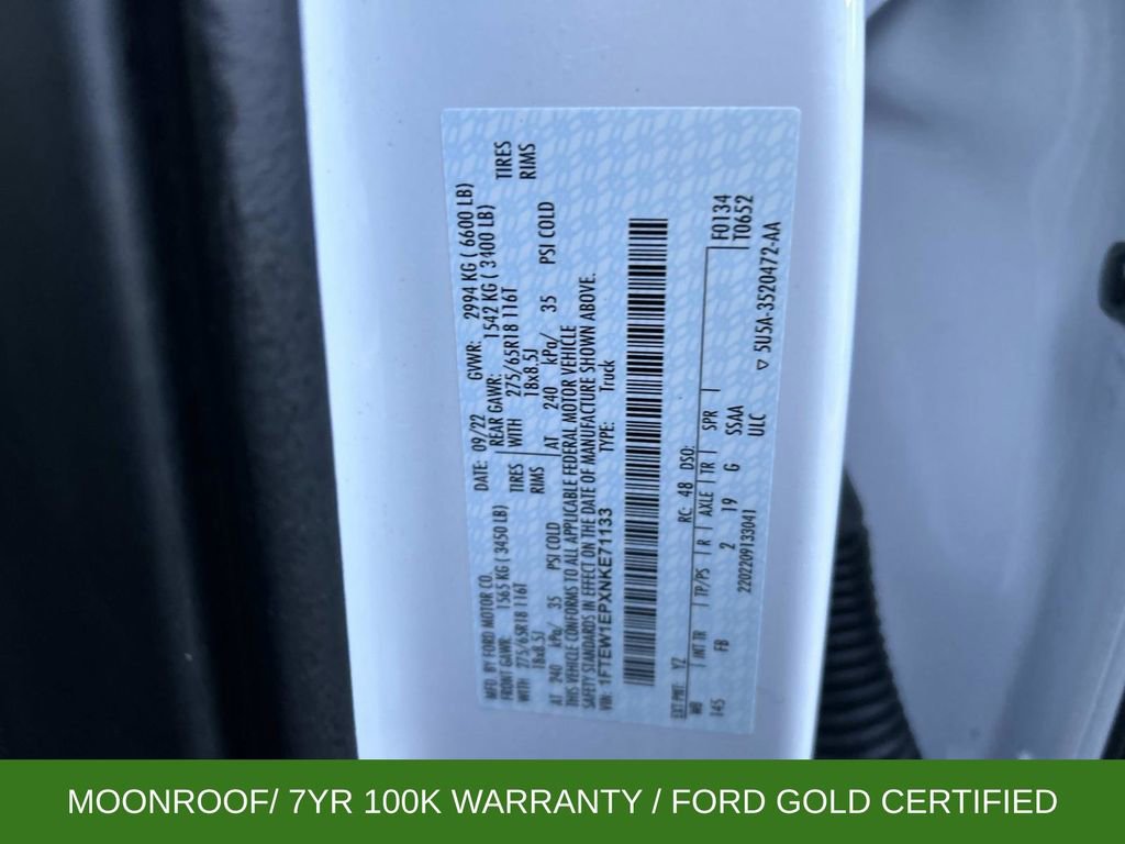 Certified 2022 Ford F150 XLT w/ Equipment Group 302A High image 33