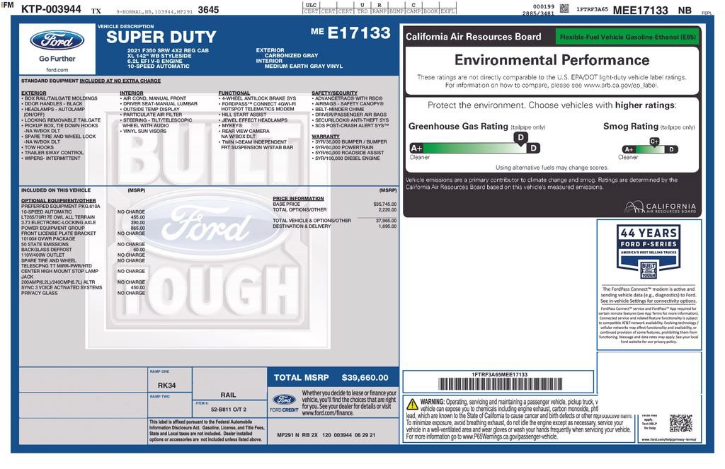 Used 2021 Ford F350 XL w/ Power Equipment Group RWD image 21