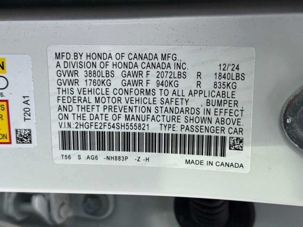 Certified 2025 Honda Civic Sport image 29